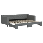 Divano Letto con Letto Estraibile Grigio Scuro 80x200 Tessuto