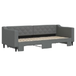 Divano Letto con Letto Estraibile Grigio Scuro 80x200 Tessuto