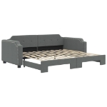 Divano Letto con Letto Estraibile Grigio Scuro 80x200 Tessuto