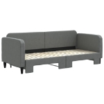 Divano Letto con Letto Estraibile Grigio Scuro 80x200 Tessuto