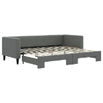 Divano Letto con Letto Estraibile Grigio Scuro 80x200 Tessuto