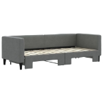 Divano Letto con Letto Estraibile Grigio Scuro 80x200 Tessuto