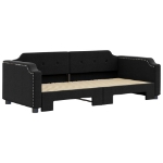 Divano Letto con Letto Estraibile Nero 80x200 Tessuto