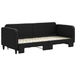 Divano Letto con Letto Estraibile Nero 80x200 Tessuto