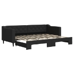 Divano Letto con Letto Estraibile Nero 80x200 Tessuto