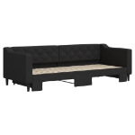 Divano Letto con Letto Estraibile Nero 80x200 Tessuto