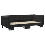 Divano Letto con Letto Estraibile Nero 90x200 cm in Velluto