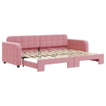 Divano Letto con Letto Estraibile Rosa 80x200 cm in Velluto