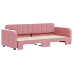 Divano Letto con Letto Estraibile Rosa 80x200 cm in Velluto