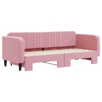 Divano Letto con Letto Estraibile Rosa 80x200 cm in Velluto