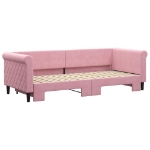 Divano Letto con Letto Estraibile Rosa 80x200 cm in Velluto