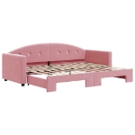 Divano Letto con Letto Estraibile Rosa 80x200 cm in Velluto