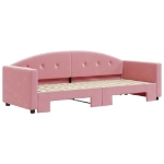 Divano Letto con Letto Estraibile Rosa 80x200 cm in Velluto