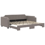 Divano Letto con Letto Estraibile Tortora 90x200 cm in Tessuto