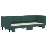 Divano Letto con Letto Estraibile Verde Scuro 80x200cm Velluto