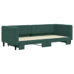 Divano Letto con Letto Estraibile Verde Scuro 90x200cm Velluto