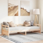 Divano Letto con Materasso 80x200 cm in Legno Massello di Pino