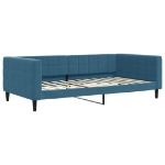 Divano Letto con Materasso Blu 100x200 cm in Velluto