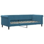 Divano Letto con Materasso Blu 90x200 cm in Velluto