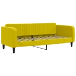 Divano Letto con Materasso Giallo 80x200 cm in Velluto