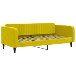 Divano Letto con Materasso Giallo 90x200 cm in Velluto