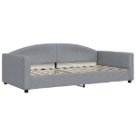 Divano Letto con Materasso Grigio Chiaro 100x200 cm in Tessuto