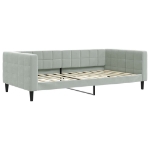 Divano Letto con Materasso Grigio Chiaro 100x200 cm in Velluto