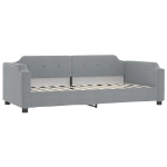 Divano Letto con Materasso Grigio Chiaro 80x200 cm in Tessuto