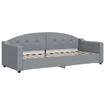 Divano Letto con Materasso Grigio Chiaro 80x200 cm in Tessuto