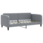 Divano Letto con Materasso Grigio Chiaro 90x190 cm in Tessuto