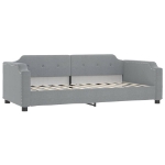 Divano Letto con Materasso Grigio Chiaro 90x190 cm in Tessuto