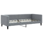 Divano Letto con Materasso Grigio Chiaro 90x190 cm in Tessuto