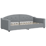 Divano Letto con Materasso Grigio Chiaro 90x200 cm in Tessuto