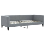 Divano Letto con Materasso Grigio Chiaro 90x200 cm in Tessuto