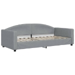 Divano Letto con Materasso Grigio Chiaro 90x200 cm in Tessuto