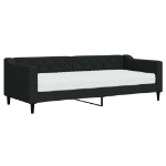 Divano Letto con Materasso Nero 80x200 cm in Tessuto