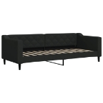 Divano Letto con Materasso Nero 80x200 cm in Tessuto