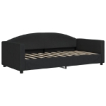 Divano Letto con Materasso Nero 90x190 cm in Tessuto