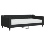 Divano Letto con Materasso Nero 90x190 cm in Tessuto