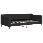 Divano Letto con Materasso Nero 90x190 cm in Tessuto