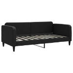 Divano Letto con Materasso Nero 90x190 cm in Tessuto