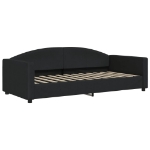 Divano Letto con Materasso Nero 90x200 cm in Tessuto