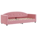 Divano Letto con Materasso Rosa 80x200 cm in Velluto