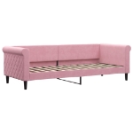 Divano Letto con Materasso Rosa 80x200 cm in Velluto