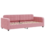 Divano Letto con Materasso Rosa 80x200 cm in Velluto