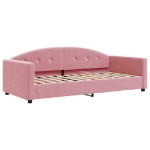 Divano Letto con Materasso Rosa 90x200 cm in Velluto