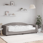 Divano Letto con Materasso Tortora 90x200 cm in Tessuto