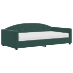 Divano Letto con Materasso Verde Scuro 100x200 cm in Velluto