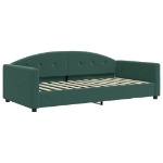 Divano Letto con Materasso Verde Scuro 100x200 cm in Velluto