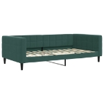 Divano Letto con Materasso Verde Scuro 100x200 cm in Velluto